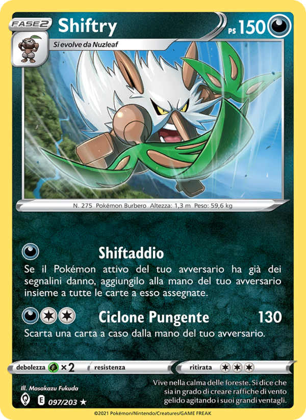 Shiftry 097/237 — Evoluzioni Eteree (Italian Pokémon TCG card)