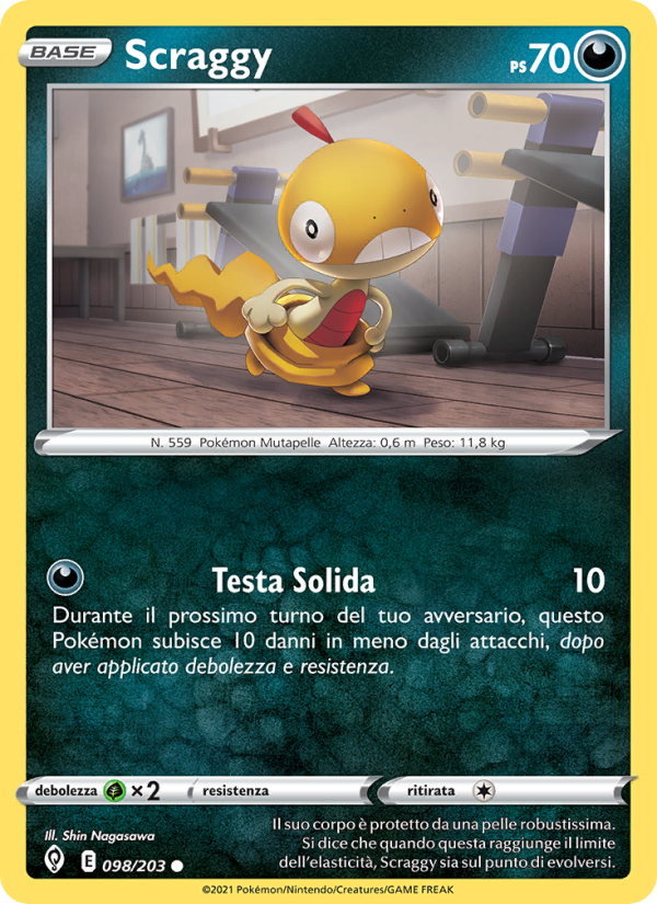 Scraggy 098/237 — Evoluzioni Eteree (Italian Pokémon TCG card)