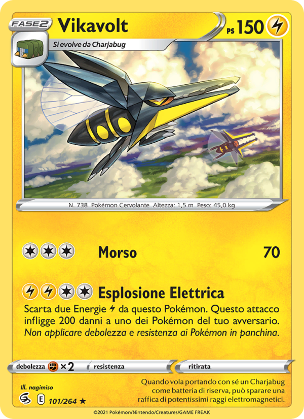 Vikavolt 101/284 — Colpo Fusione (Italian Pokémon TCG card)