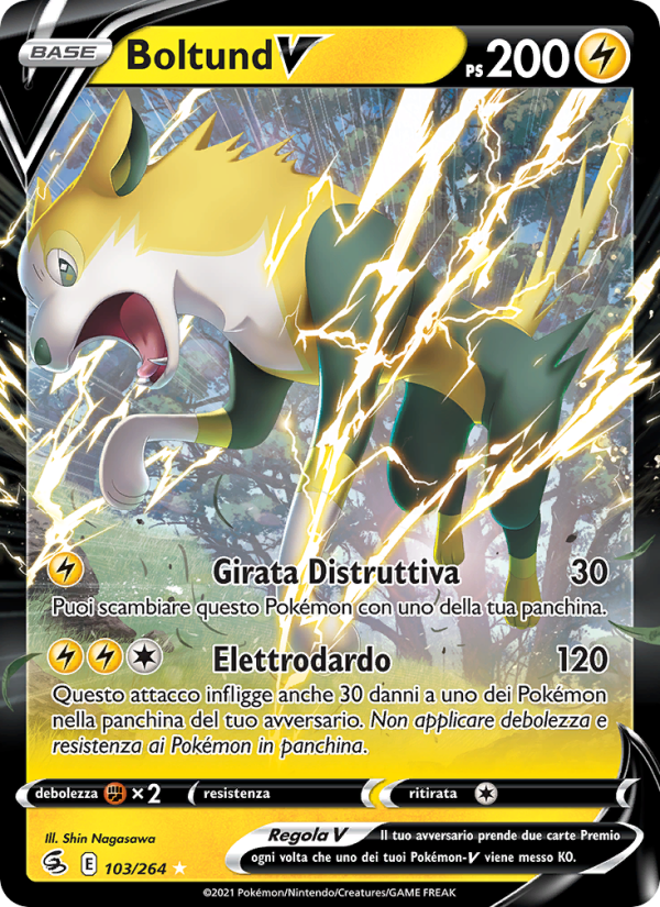 Boltund V 103/284 — Colpo Fusione (Italian Pokémon TCG card)