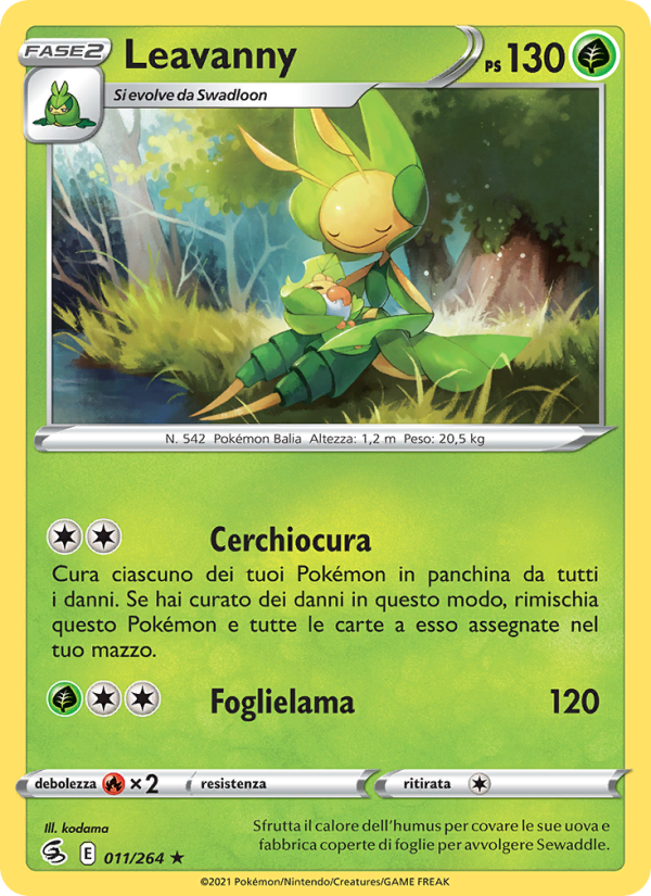 Leavanny 011/284 — Colpo Fusione (Italian Pokémon TCG card)
