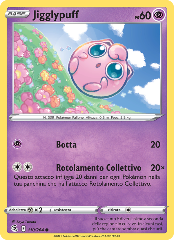 Jigglypuff 110/284 — Colpo Fusione (Italian Pokémon TCG card)