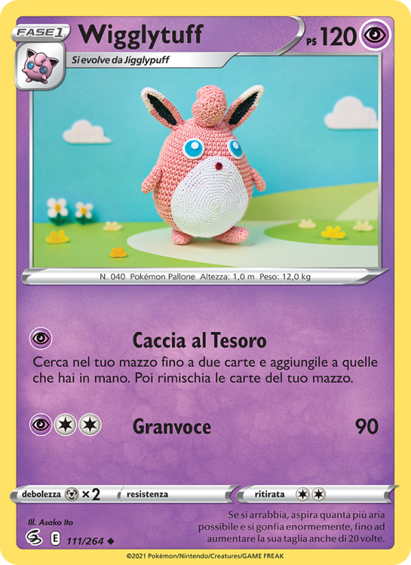 Wigglytuff 111/284 — Colpo Fusione (Italian Pokémon TCG card)