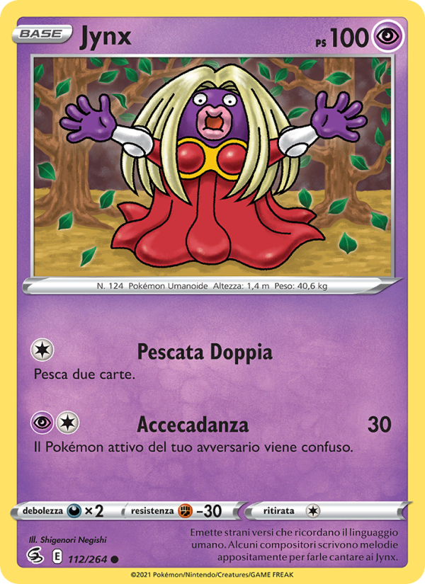 Jynx 112/284 — Colpo Fusione (Italian Pokémon TCG card)