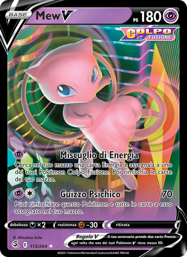 Mew V 113/284 — Colpo Fusione (Italian Pokémon TCG card)