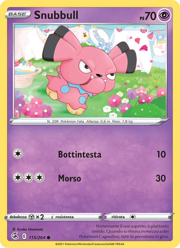 Snubbull 115/284 — Colpo Fusione (Italian Pokémon TCG card)