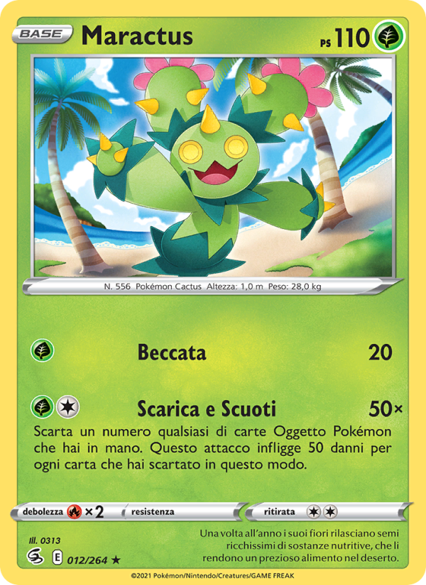 Maractus 012/284 — Colpo Fusione (Italian Pokémon TCG card)