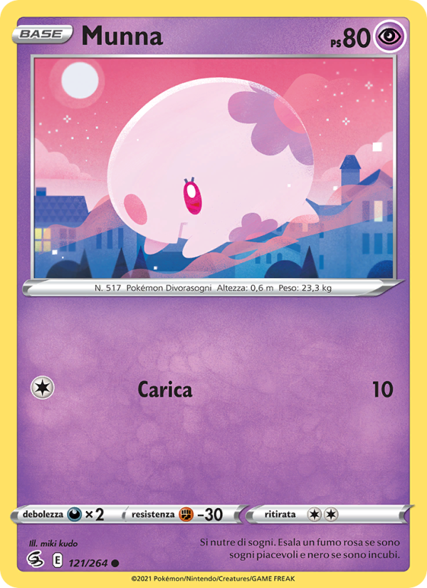 Munna 121/284 — Colpo Fusione (Italian Pokémon TCG card)