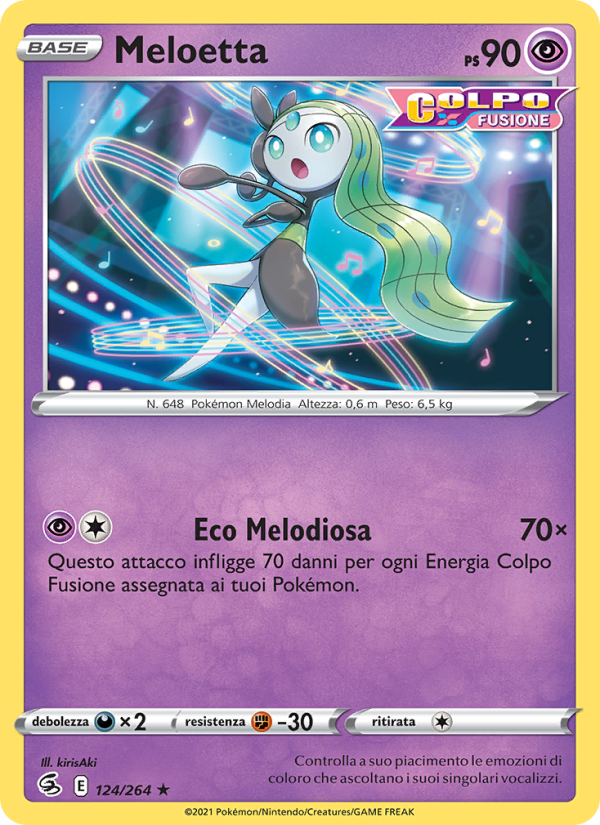 Meloetta 124/284 — Colpo Fusione (Italian Pokémon TCG card)