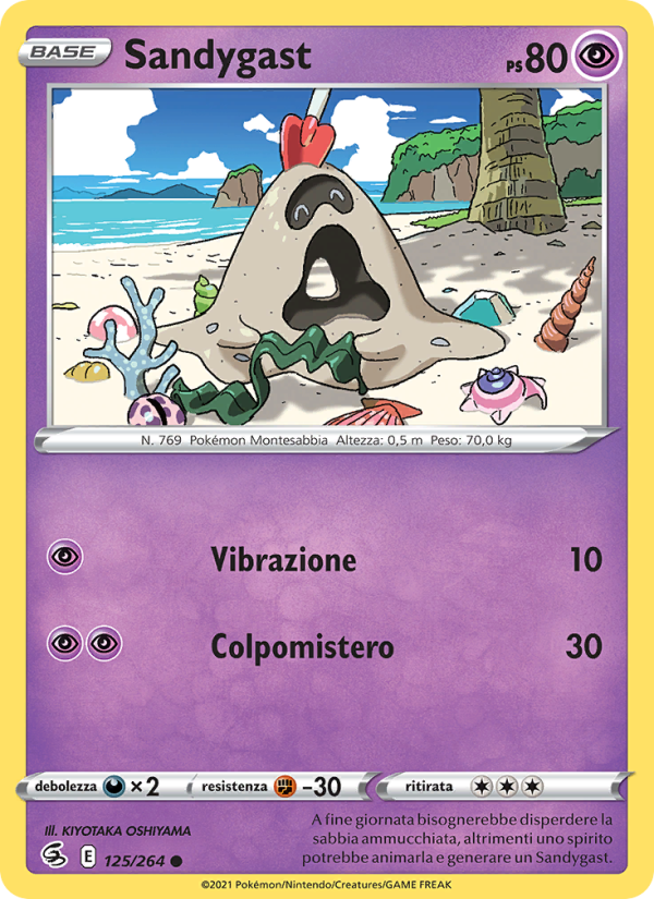 Sandygast 125/284 — Colpo Fusione (Italian Pokémon TCG card)