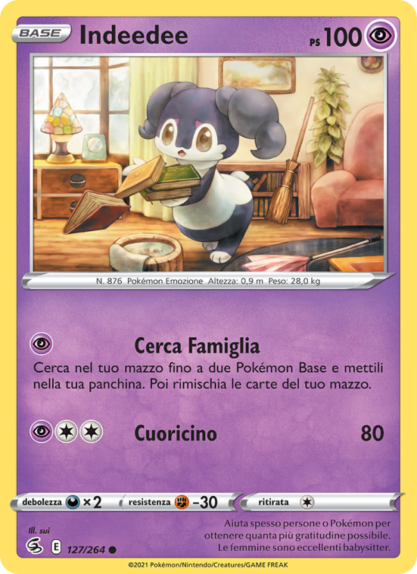 Indeedee 127/284 — Colpo Fusione (Italian Pokémon TCG card)
