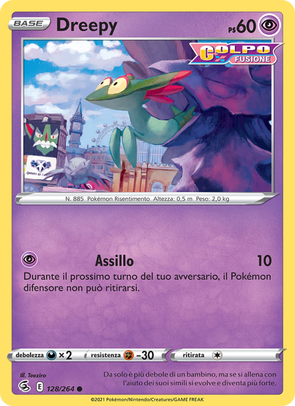 Dreepy 128/284 — Colpo Fusione (Italian Pokémon TCG card)