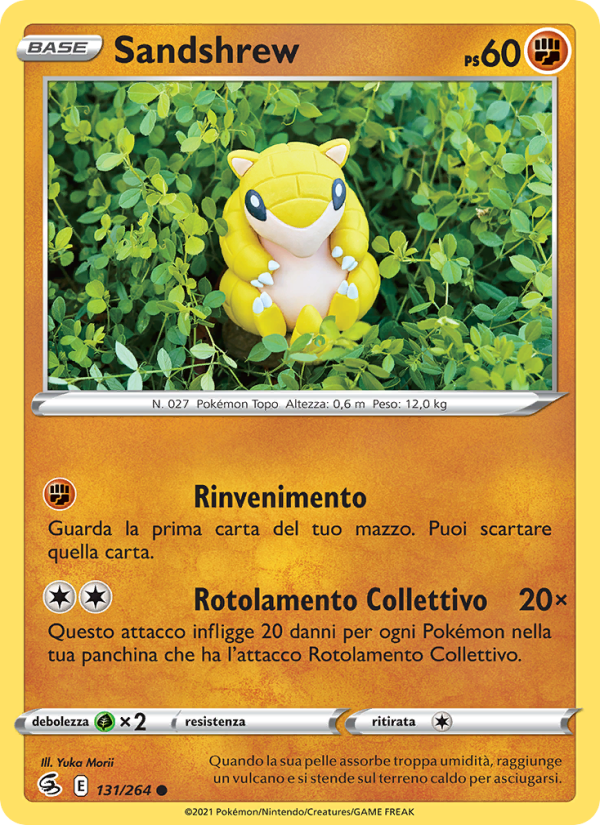 Sandshrew 131/284 — Colpo Fusione (Italian Pokémon TCG card)