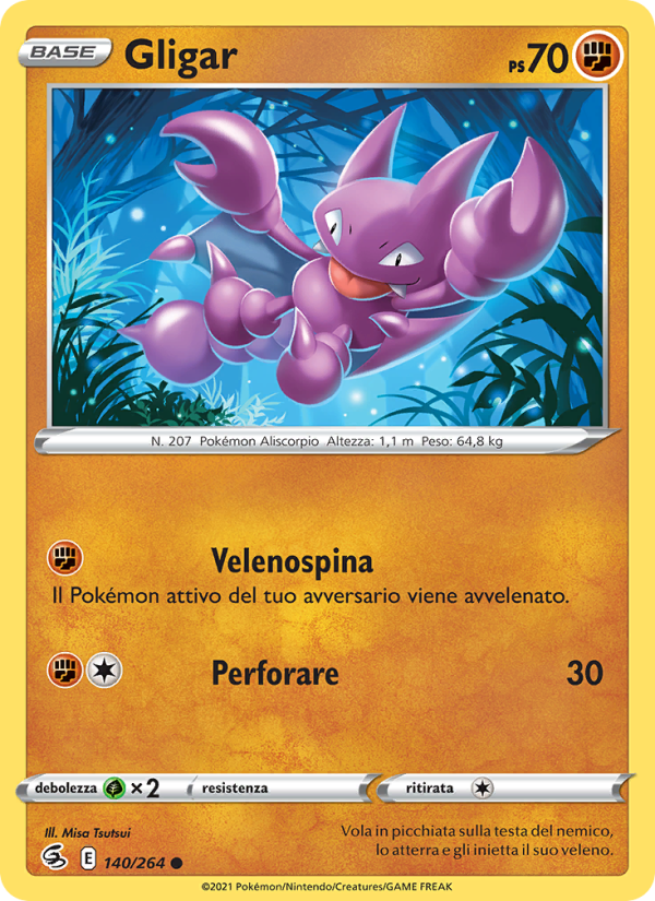 Gligar 140/284 — Colpo Fusione (Italian Pokémon TCG card)