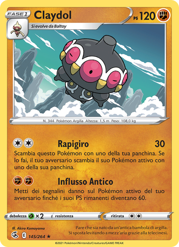 Claydol 145/284 — Colpo Fusione (Italian Pokémon TCG card)