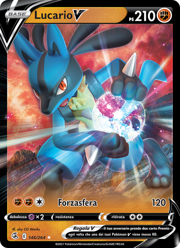Lucario V 146/284 — Colpo Fusione (Italian Pokémon TCG card)
