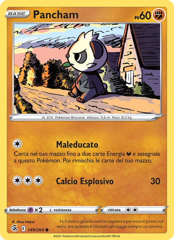 Pancham 149/284 — Colpo Fusione (Italian Pokémon TCG card)