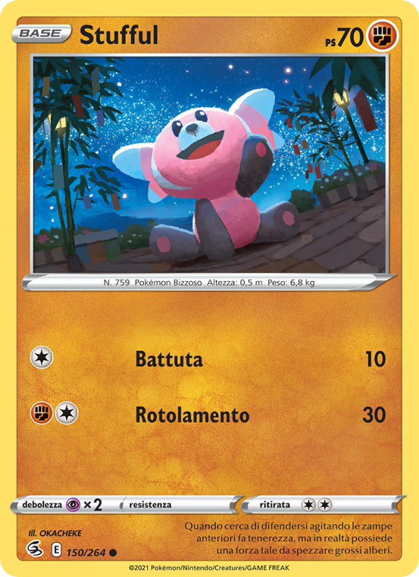 Stufful 150/284 — Colpo Fusione (Italian Pokémon TCG card)