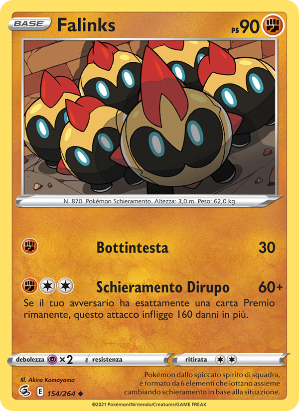 Falinks 154/284 — Colpo Fusione (Italian Pokémon TCG card)