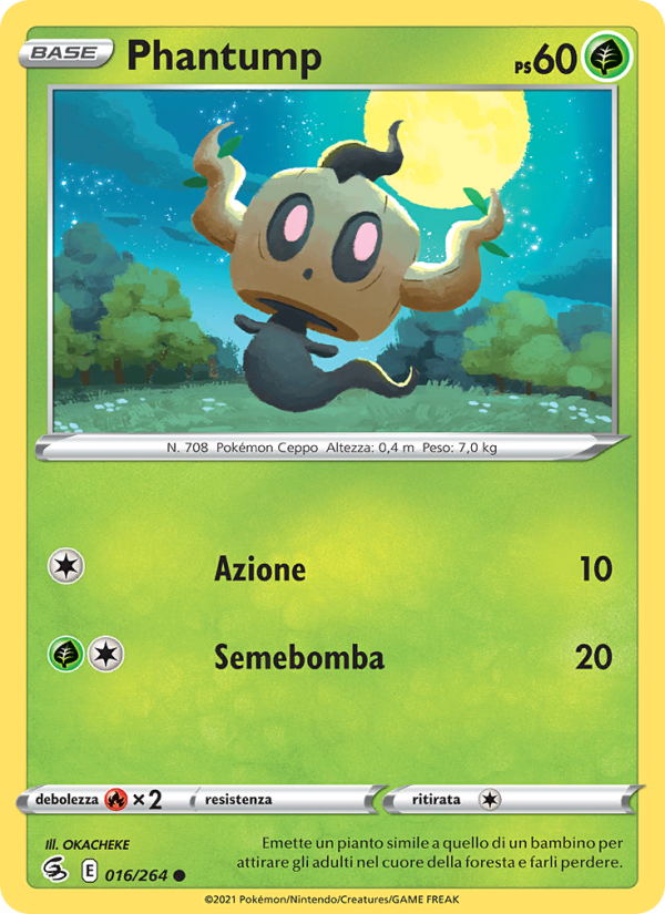 Phantump 016/284 — Colpo Fusione (Italian Pokémon TCG card)