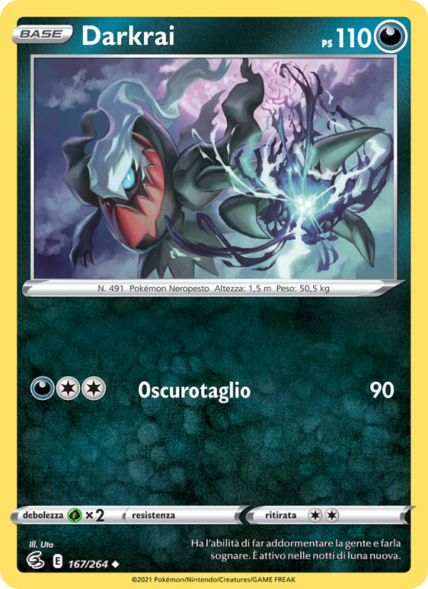 Darkrai 167/284 — Colpo Fusione (Italian Pokémon TCG card)