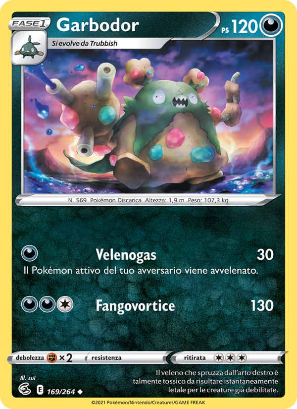 Garbodor 169/284 — Colpo Fusione (Italian Pokémon TCG card)