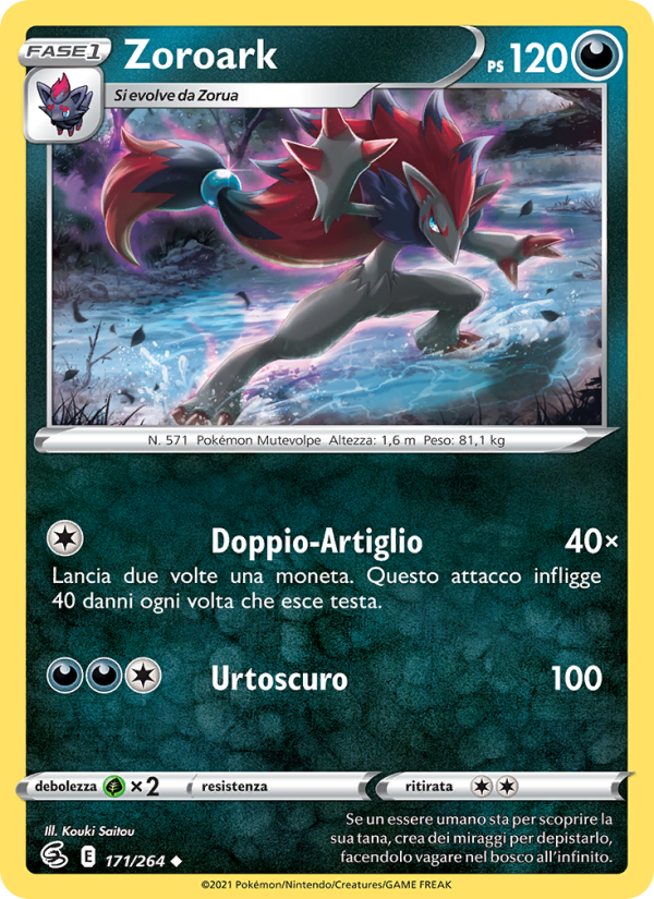 Zoroark 171/284 — Colpo Fusione (Italian Pokémon TCG card)