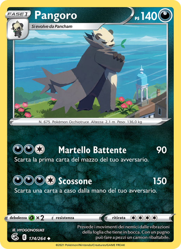 Pangoro 174/284 — Colpo Fusione (Italian Pokémon TCG card)
