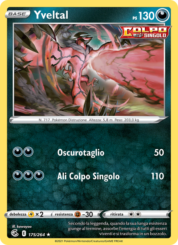 Yveltal 175/284 — Colpo Fusione (Italian Pokémon TCG card)