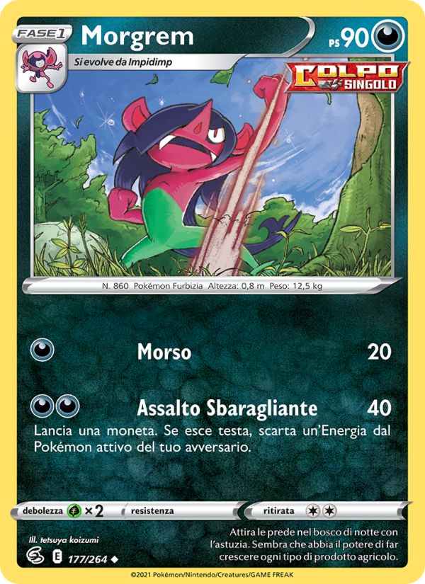 Morgrem 177/284 — Colpo Fusione (Italian Pokémon TCG card)