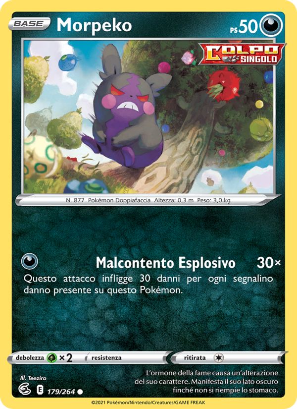 Morpeko 179/284 — Colpo Fusione (Italian Pokémon TCG card)