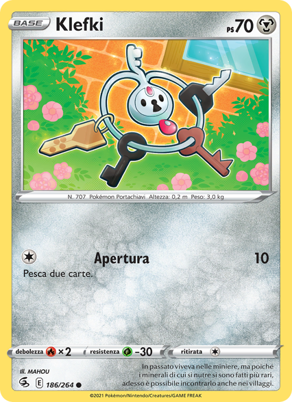 Klefki 186/284 — Colpo Fusione (Italian Pokémon TCG card)
