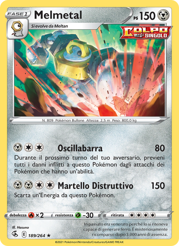 Melmetal 189/284 — Colpo Fusione (Italian Pokémon TCG card)