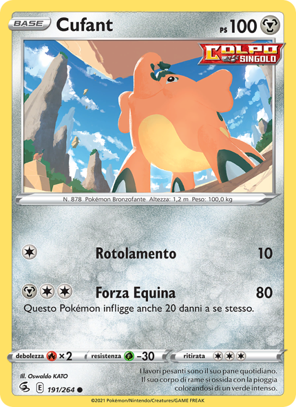 Cufant 191/284 — Colpo Fusione (Italian Pokémon TCG card)