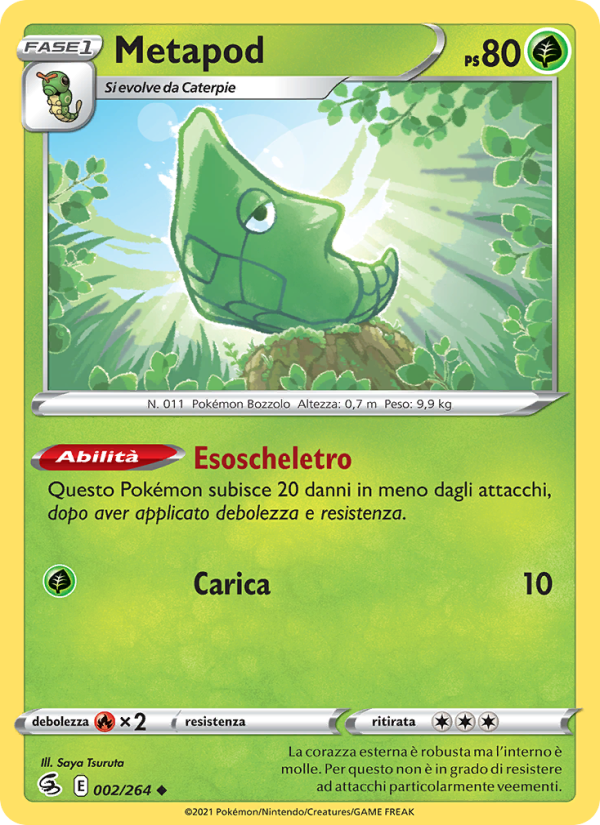 Metapod 002/284 — Colpo Fusione (Italian Pokémon TCG card)