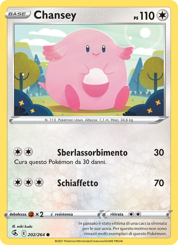 Chansey 202/284 — Colpo Fusione (Italian Pokémon TCG card)