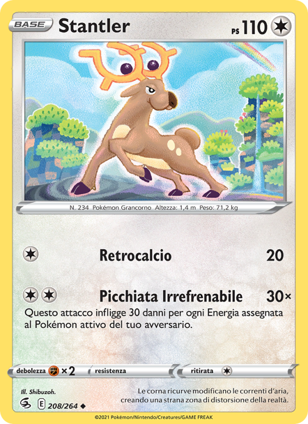Stantler 208/284 — Colpo Fusione (Italian Pokémon TCG card)