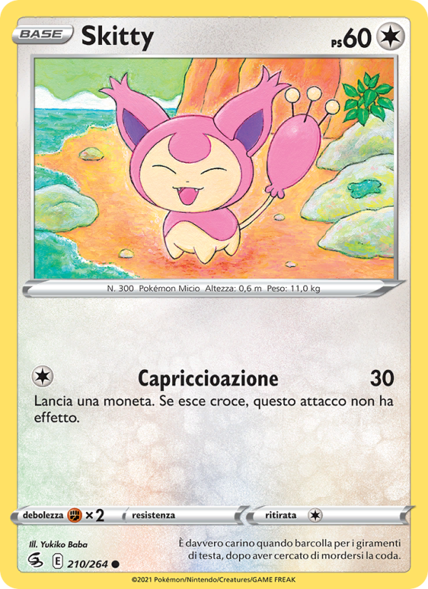 Skitty 210/284 — Colpo Fusione (Italian Pokémon TCG card)