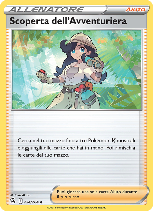 Scoperta dell'Avventuriera 224/284 — Colpo Fusione (Italian Pokémon TCG card)