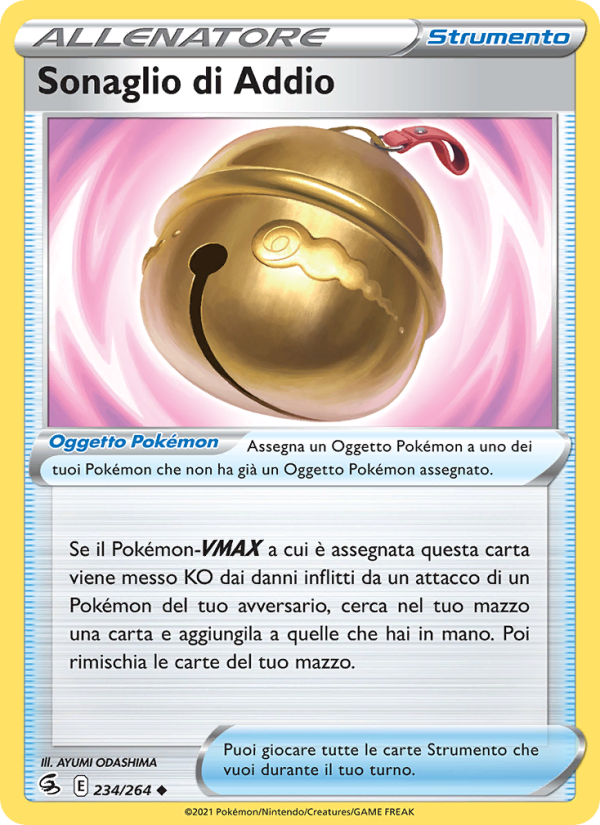 Sonaglio di Addio 234/284 — Colpo Fusione (Italian Pokémon TCG card)