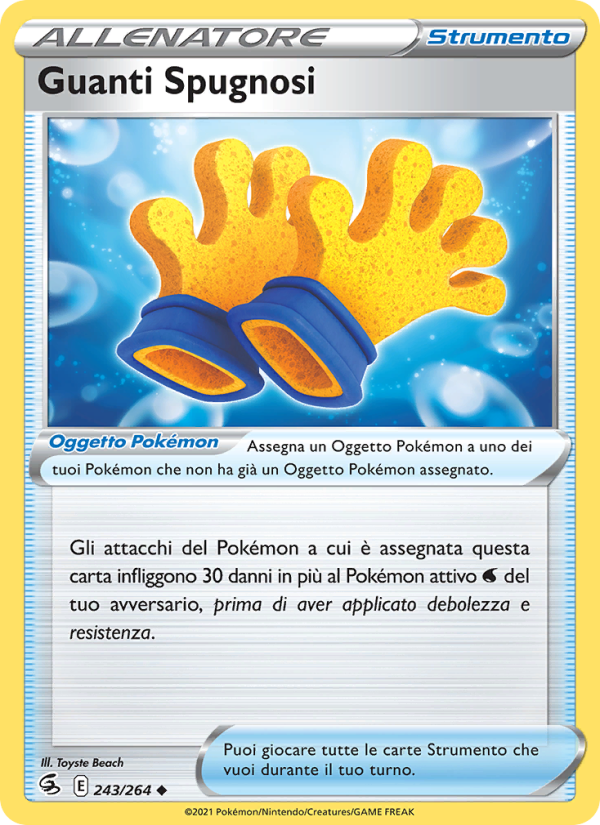 Guanti Spugnosi 243/284 — Colpo Fusione (Italian Pokémon TCG card)