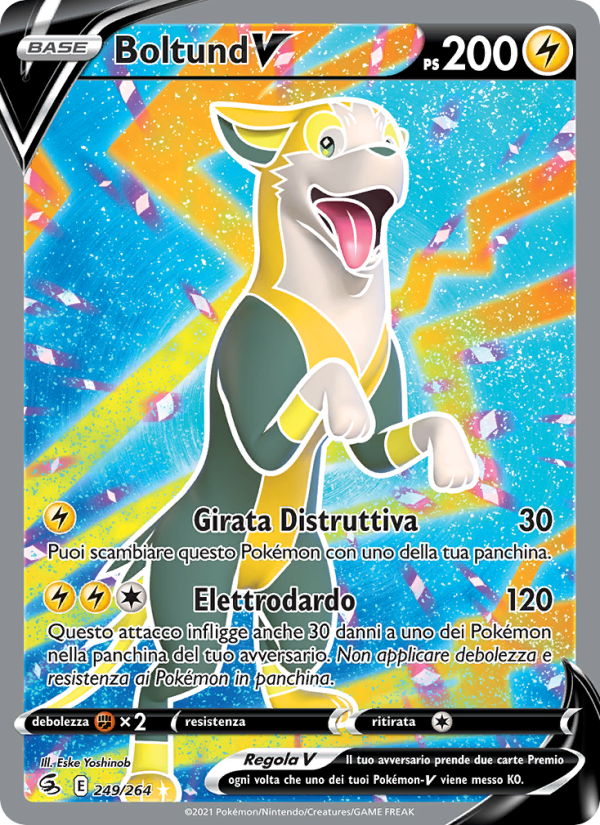 Boltund V 249/284 — Colpo Fusione (Italian Pokémon TCG card)