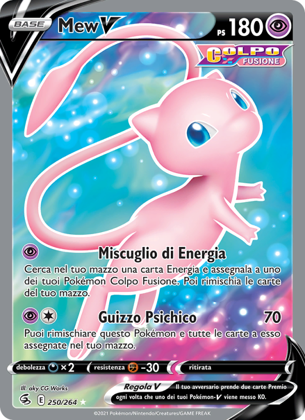 Mew V 250/284 — Colpo Fusione (Italian Pokémon TCG card)