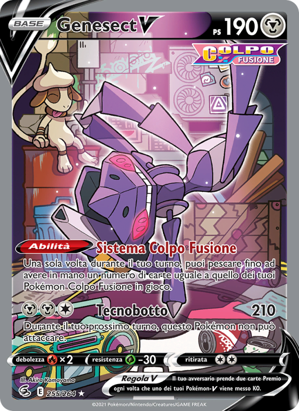 Genesect V 255/284 — Colpo Fusione (Italian Pokémon TCG card)