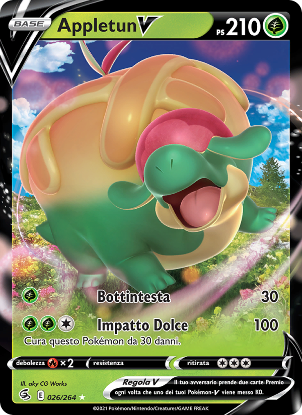 Appletun V 026/284 — Colpo Fusione (Italian Pokémon TCG card)