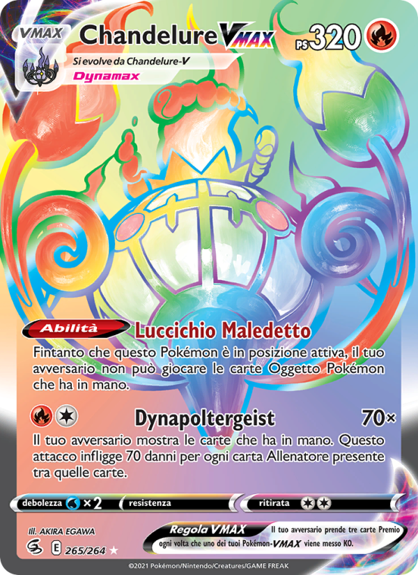 Chandelure VMAX 265/284 — Colpo Fusione (Italian Pokémon TCG card)