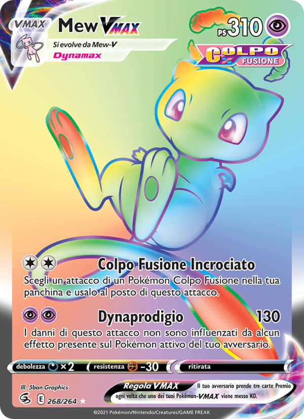 Mew VMAX 268/284 — Colpo Fusione (Italian Pokémon TCG card)