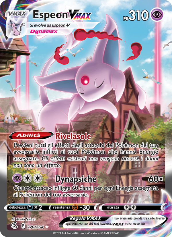 Espeon VMAX 270/284 — Colpo Fusione (Italian Pokémon TCG card)