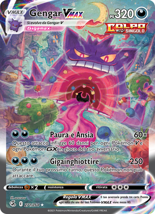 Gengar VMAX 271/284 — Colpo Fusione (Italian Pokémon TCG card)