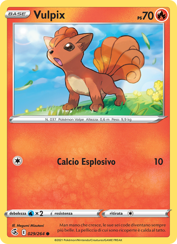 Vulpix 029/284 — Colpo Fusione (Italian Pokémon TCG card)